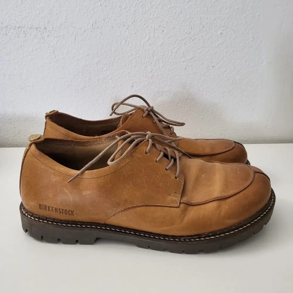 BIRKENSTOCK Timmins Oxfords Mens 11 / 44 Brown Leather Lace Up Shoes Sneakers